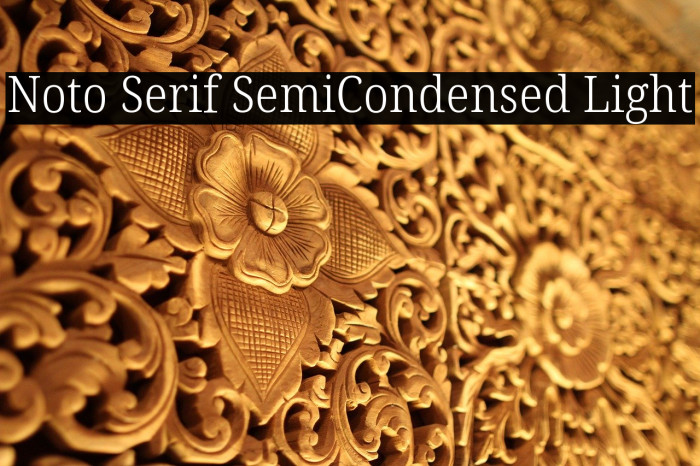 Noto Serif SemiCondensed Light Font examples