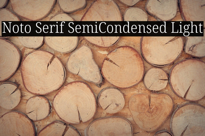 Noto Serif SemiCondensed Light Font examples