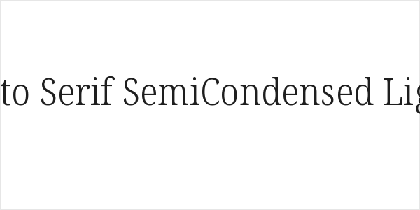 Noto Serif SemiCondensed Light Logo