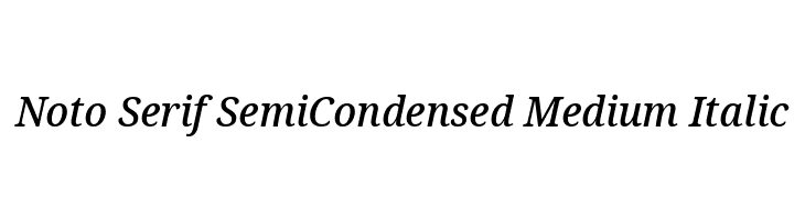 Noto Serif SemiCondensed Medium Italic  لخطوط تنزيل