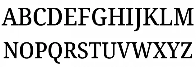 Noto Serif SemiCondensed Medium フォント 大文字