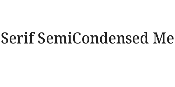 Noto Serif SemiCondensed Medium Logo