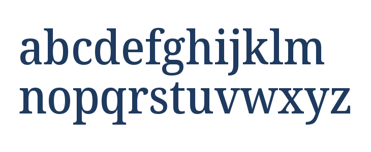 Noto Serif SemiCondensed Medium Lowercase