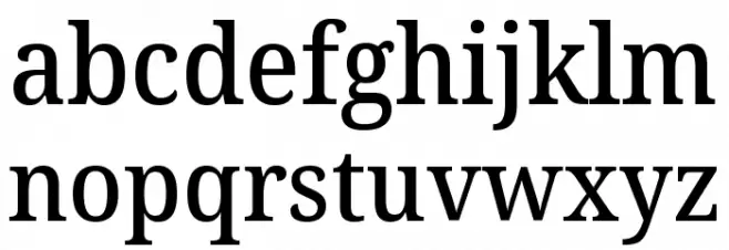 Noto Serif SemiCondensed Medium Font LOWERCASE