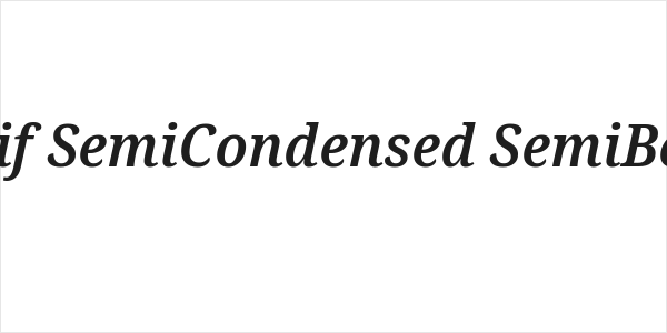 Noto Serif SemiCondensed SemiBold Italic Logo