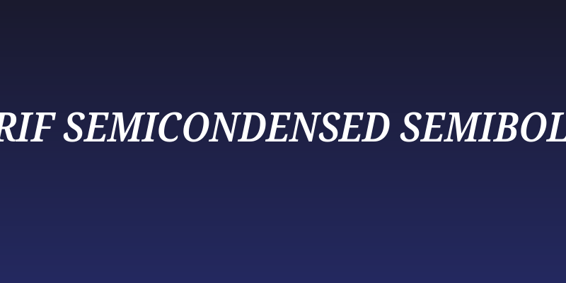 Noto Serif SemiCondensed SemiBold Italic Social Header