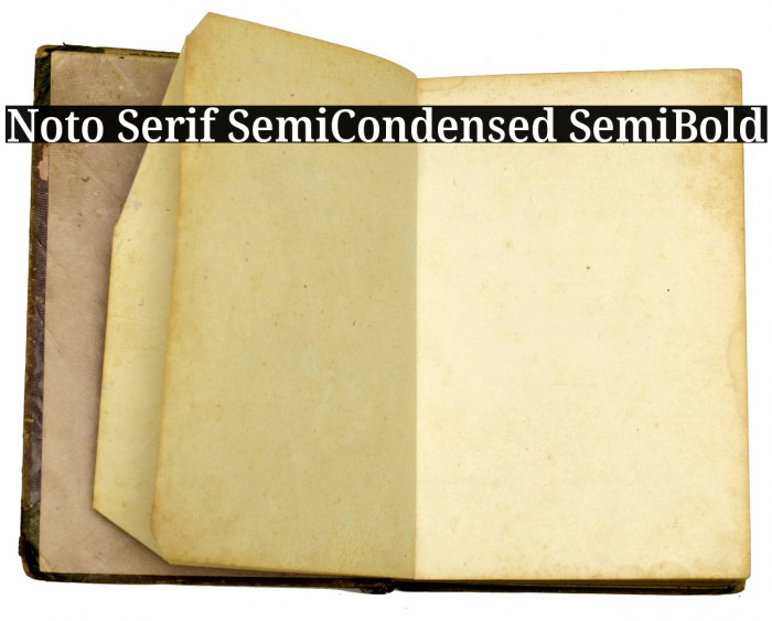 Noto Serif SemiCondensed SemiBold Font examples