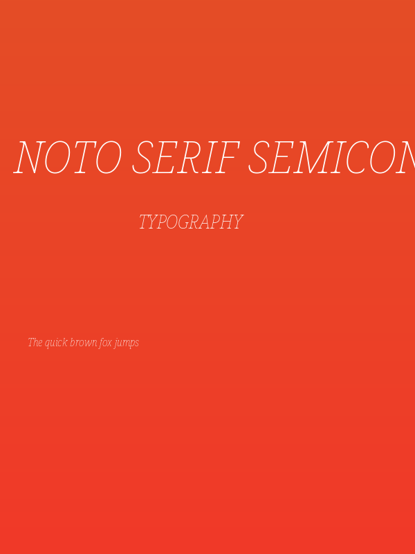 Noto Serif SemiCondensed Thin Italic Poster