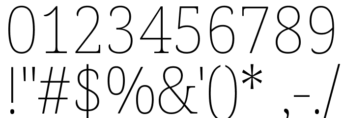 Noto Serif SemiCondensed Thin Font OTHER CHARS
