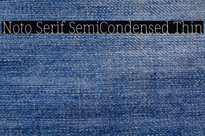Noto Serif SemiCondensed Thin Font examples