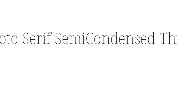Noto Serif SemiCondensed Thin Logo