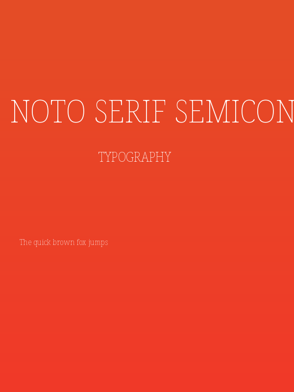 Noto Serif SemiCondensed Thin Poster