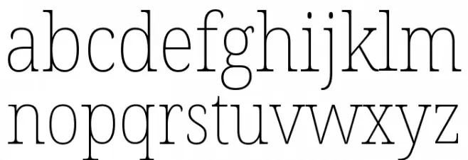 Noto Serif SemiCondensed Thin Fuentes MINÚSCULAS