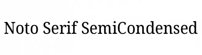 Noto Serif SemiCondensed  font caratteri gratis