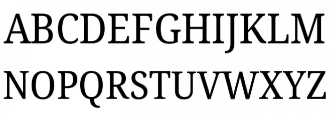 Noto Serif SemiCondensed Schriftart Groß