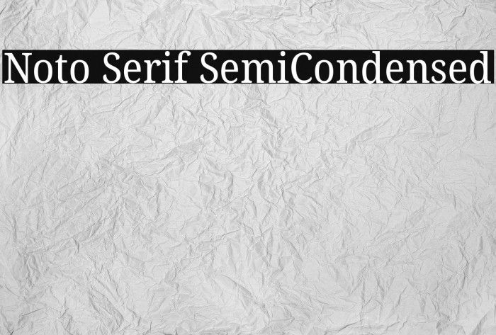 Noto Serif SemiCondensed Example 1