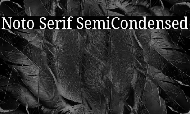 Noto Serif SemiCondensed Font examples