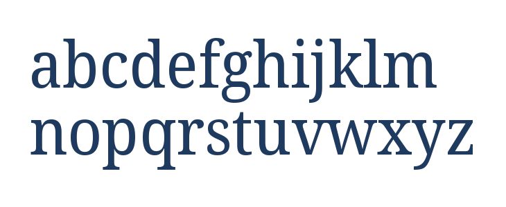 Noto Serif SemiCondensed Lowercase