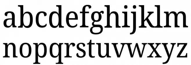 Noto Serif SemiCondensed Font LOWERCASE