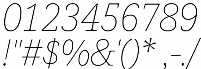 Noto Serif Thin Italic Font OTHER CHARS