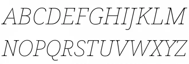 Noto Serif Thin Italic フォント 大文字