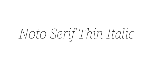 Noto Serif Thin Italic Logo