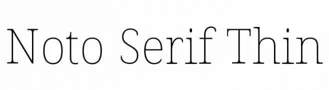 Noto Serif Thin  フリーフォントのダウンロード