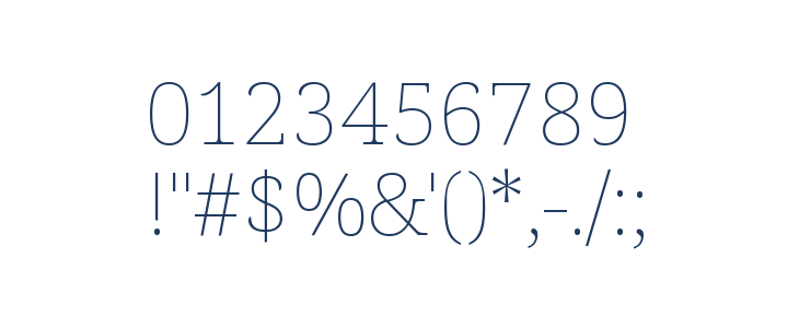 Noto Serif Thin Other Characters