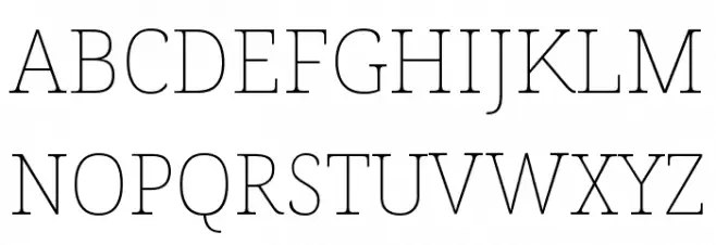 Noto Serif Thin Fuentes MAYÚSCULAS