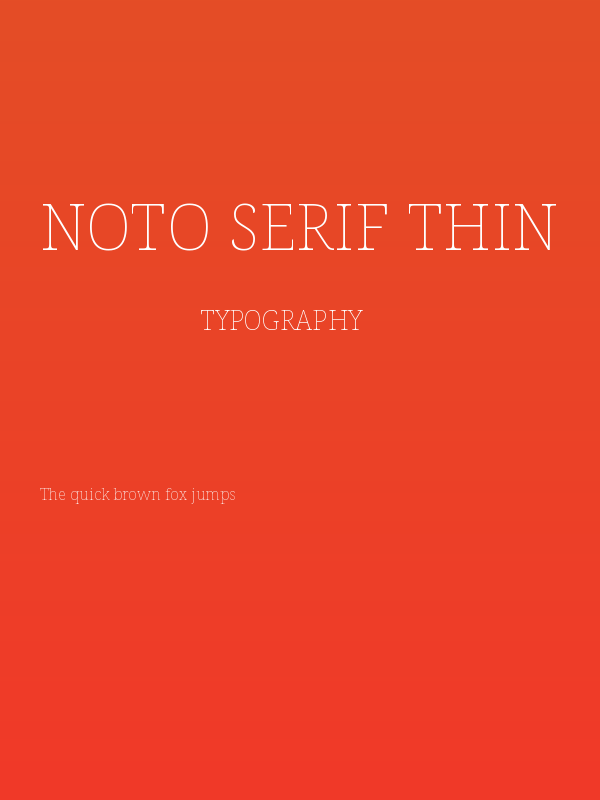 Noto Serif Thin Poster
