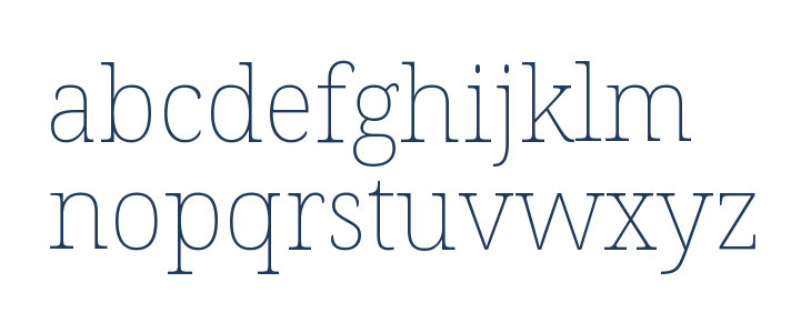 Noto Serif Thin Lowercase