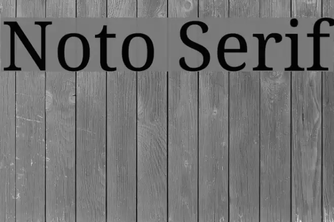 Noto Serif Font examples