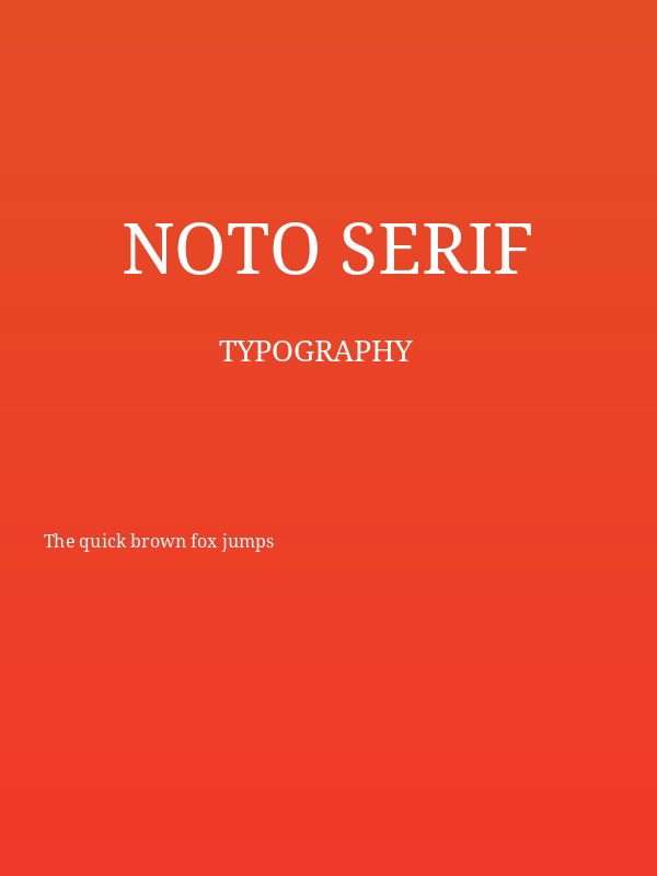 Noto Serif Poster