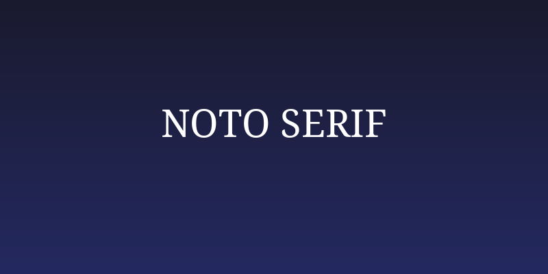 Noto Serif Social Header