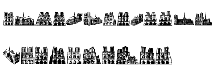 NotreDame Regular Font LOWERCASE