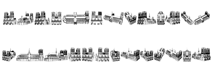 NotreDame de Paris Regular Font LOWERCASE