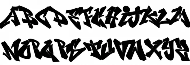 Notress Graffiti Caratteri MAIUSCOLE