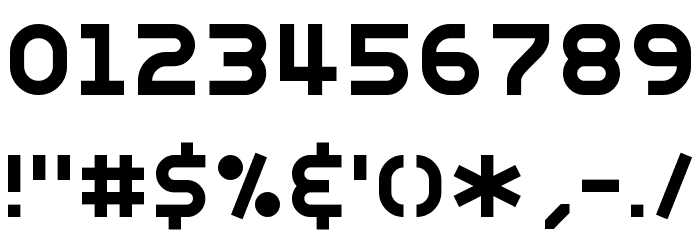 Nottke Bold フォント その他の文字