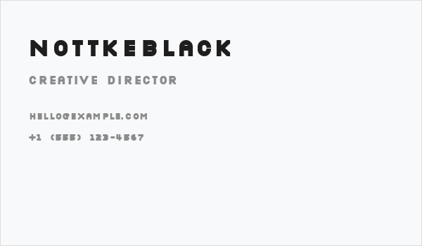 NottkeBlack Business Card