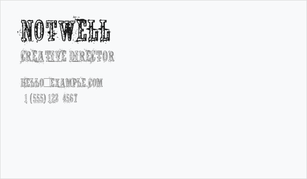 Notwell Business Card