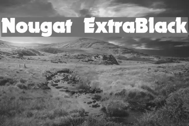 Nougat ExtraBlack Font examples