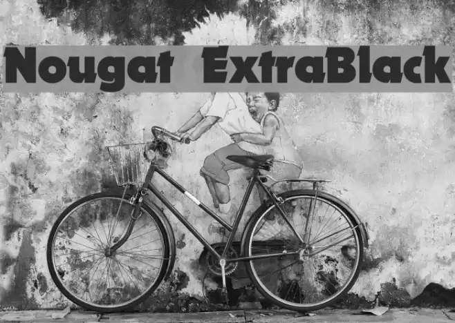 Nougat ExtraBlack Font examples