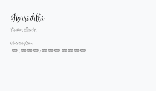 Nouradilla Business Card