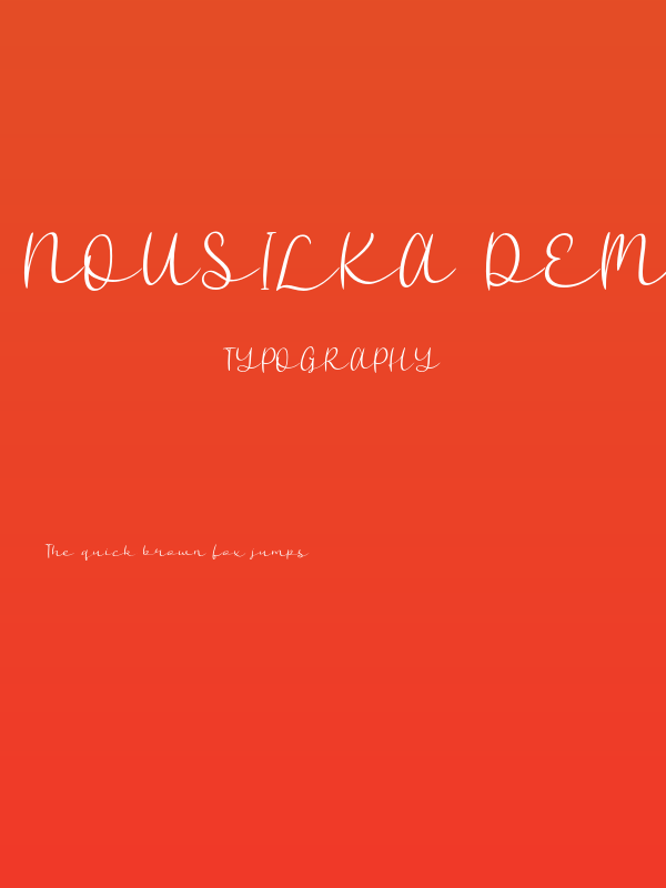 Nousilka Demo Regular Poster