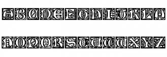 Nouveau Drop Caps Schriftart Groß