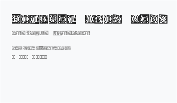 Nouveau Drop Caps Business Card