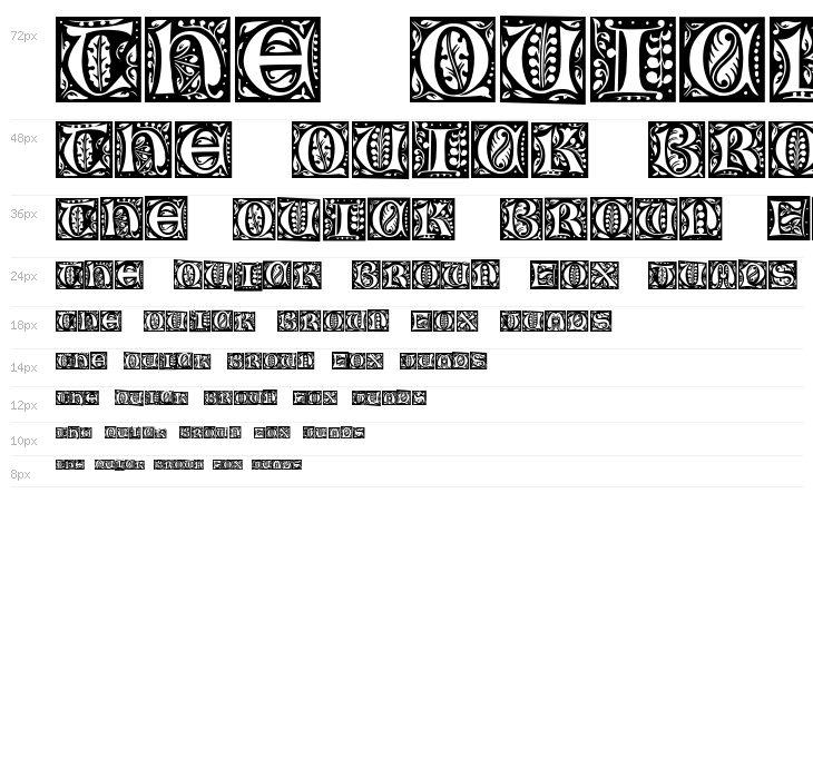 Nouveau Drop Caps Waterfall