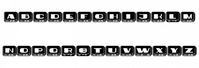 Nouveau Flat Negative Regular Schriftart Groß
