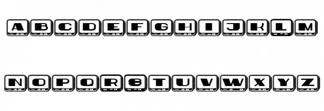 Nouveau Flat Regular Schriftart Groß
