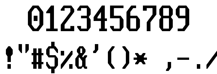 Nouveau IBM Stretch Font OTHER CHARS
